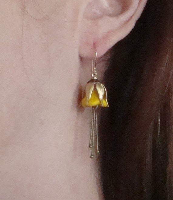 Mint Green Blossom Earrings