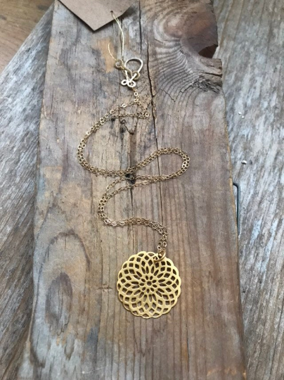 Gold Mandala Necklace
